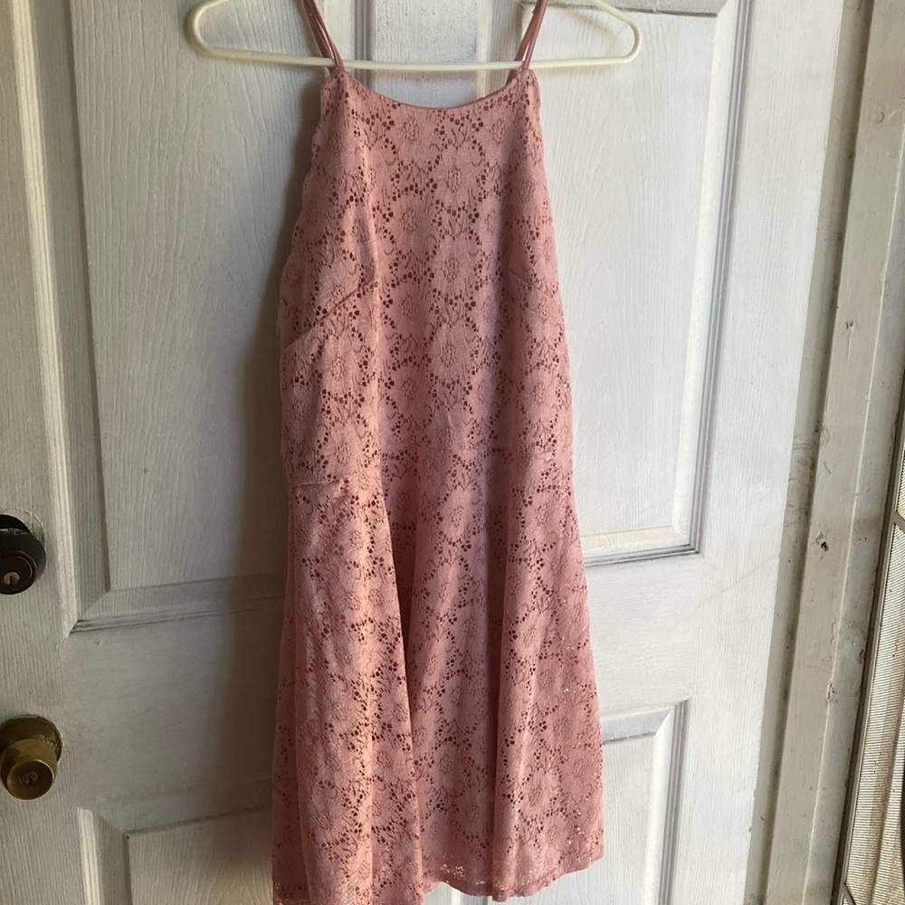 No Boundaries Pink Lace Dress